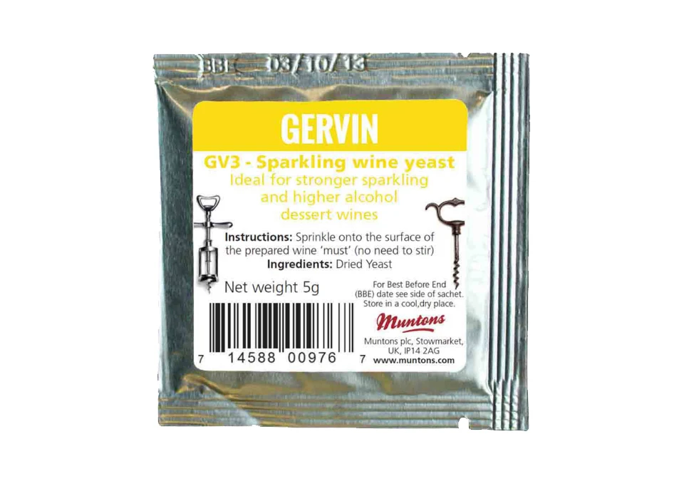 Gervin GV3 Sparkling Wine Yeast 5g