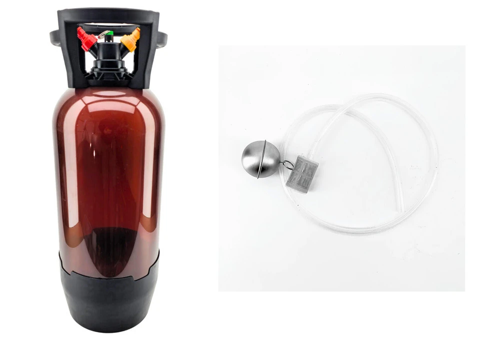 PET Keg 20L Oxebar Amber with Ball Locks, Dip Tube, Filter, Floater & Handle