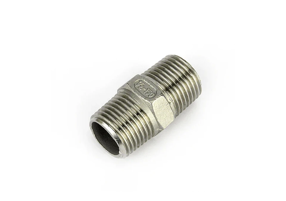 Connector Hex Nipple 1/2" BSP to 1/2" BSP (NPT) Stainless Steel