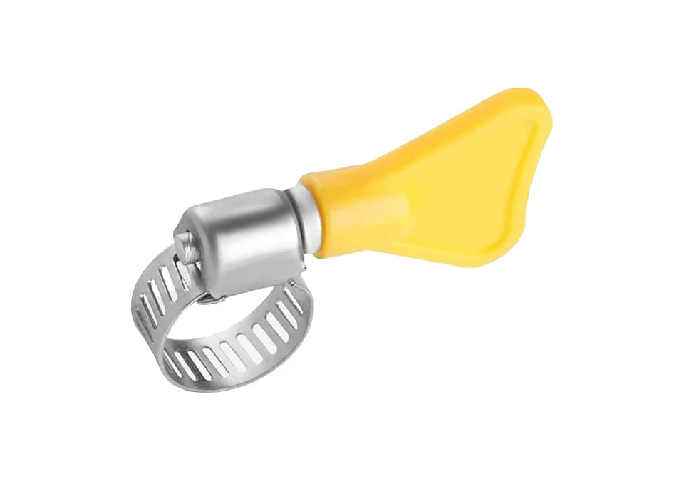 Hose Clamp Yellow Butterfly Stainless Steel 13-19mm