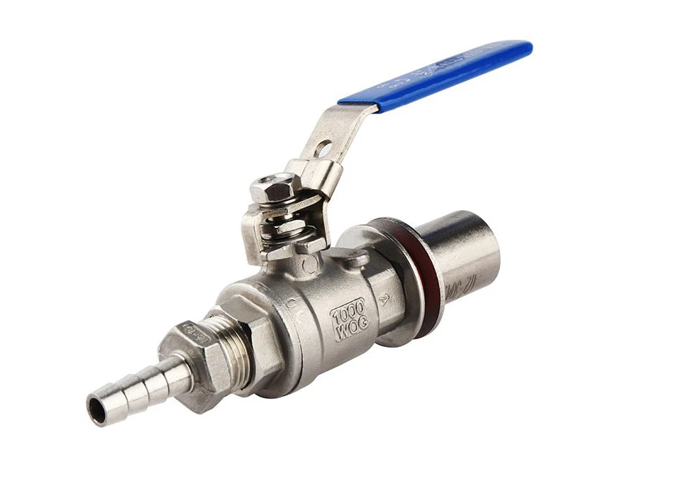Tap Valve Stainless 1/2" with 3/8" Barb & 1/2’’ Female Thread