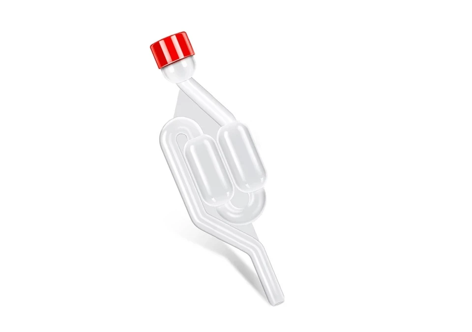 Airlock Straight Red Cap - Translucent