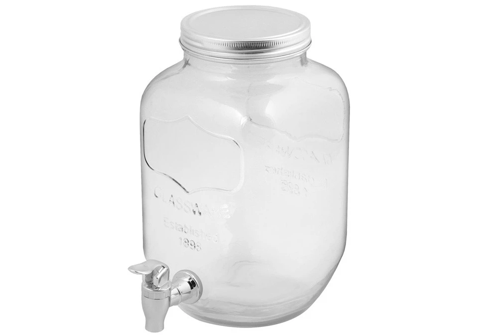 Glass Jar 4L with Lid & Tap
