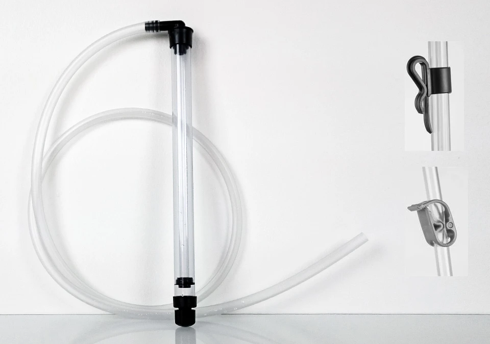 Pump Auto siphon 33cm with 1,5m tube with holder and clip - Enolandia @